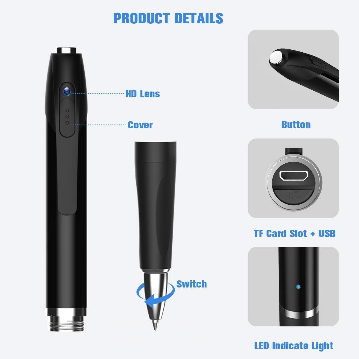 Compact Spy Pen Camera | Small Portable Voice Recorder