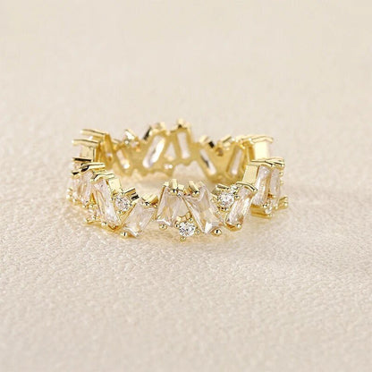 Luxurious Crystal Baguette Rings