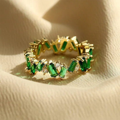 Luxurious Crystal Baguette Rings