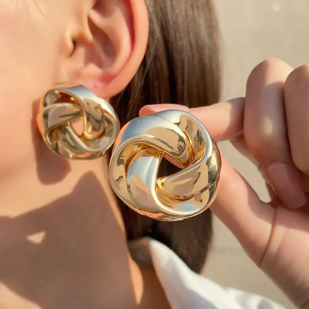Unique Spiral Twist Drop Earrings - Halri