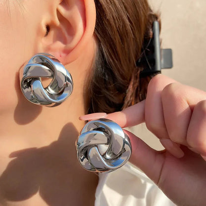 Unique Spiral Twist Drop Earrings