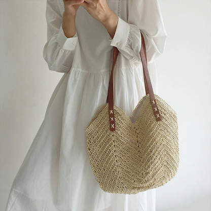 Chic Woven Tote Bag for Ladies - Halri