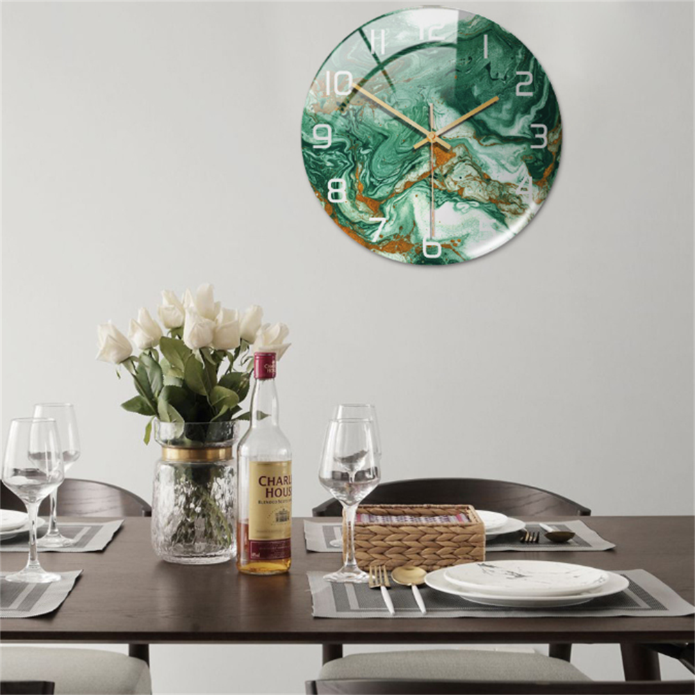 Elegant Marble Effect Wall Clock - Halri