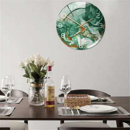 Elegant Marble Effect Wall Clock - Halri