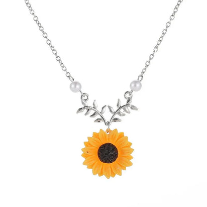 Bright Floral Pendant Necklace