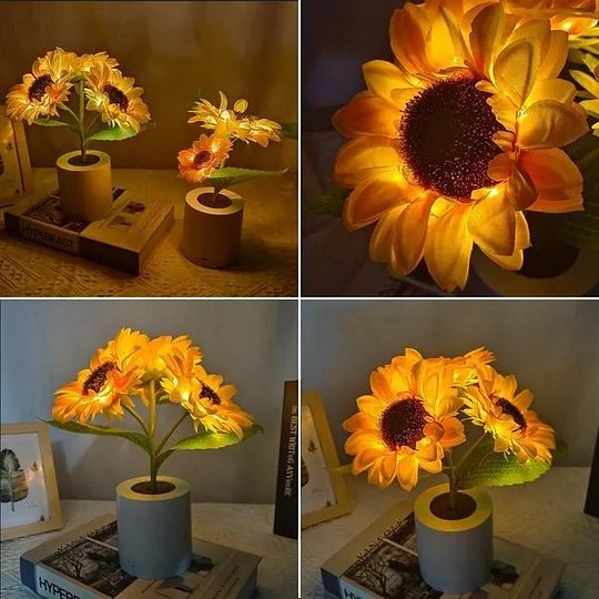 Bright Floral LED Table Lamp
