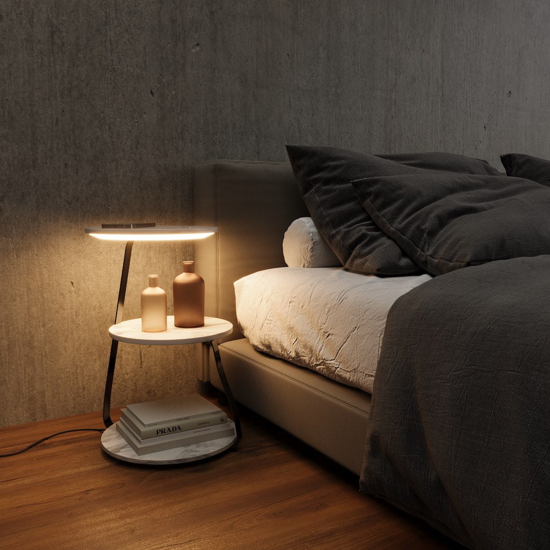 Compact 2-Tier Space Saving Table Lamp