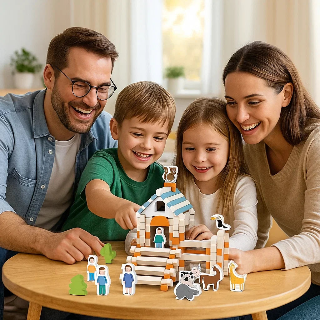 Classic Wooden Building Blocks Set - Halri
