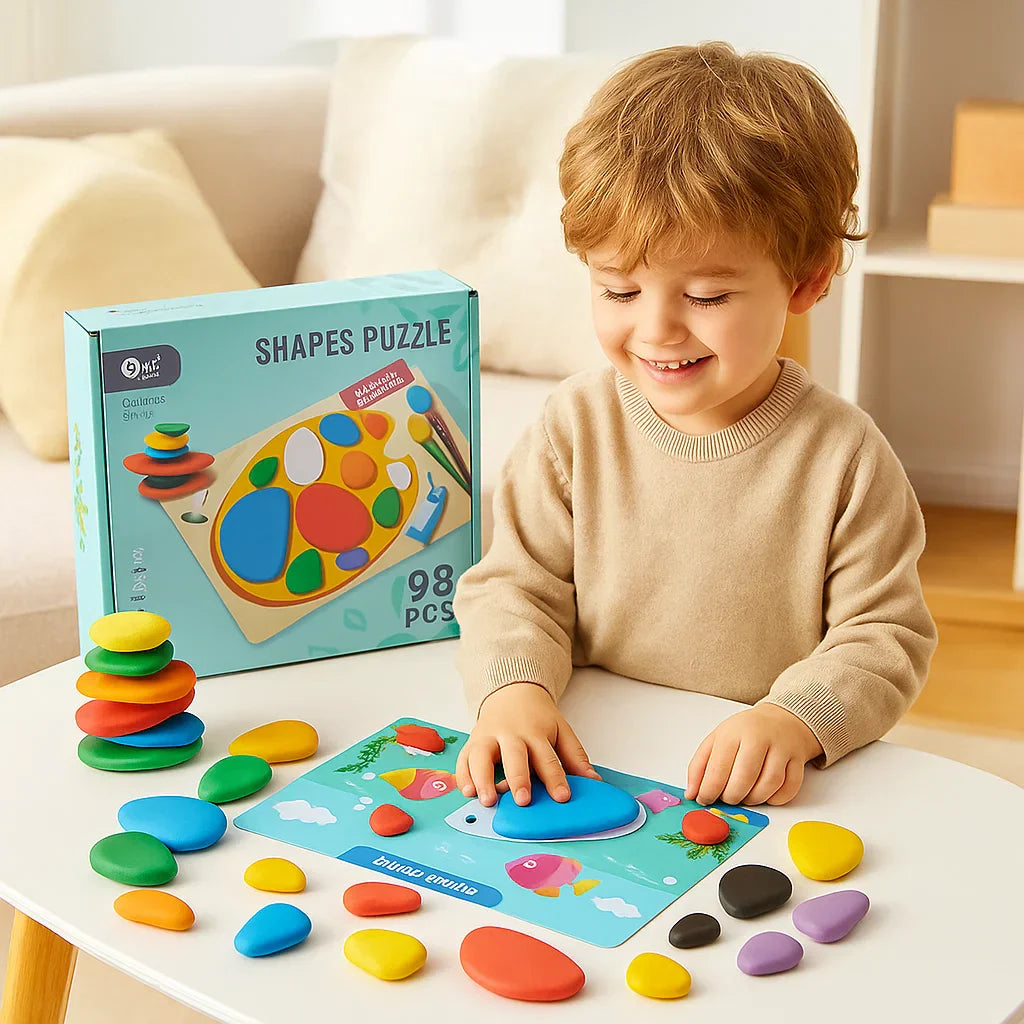 Learning Montessori Shape Color Puzzle Set