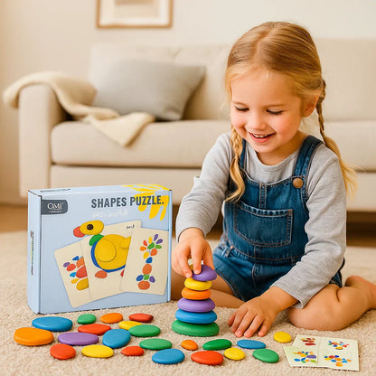 Learning Montessori Shape Color Puzzle Set - Halri