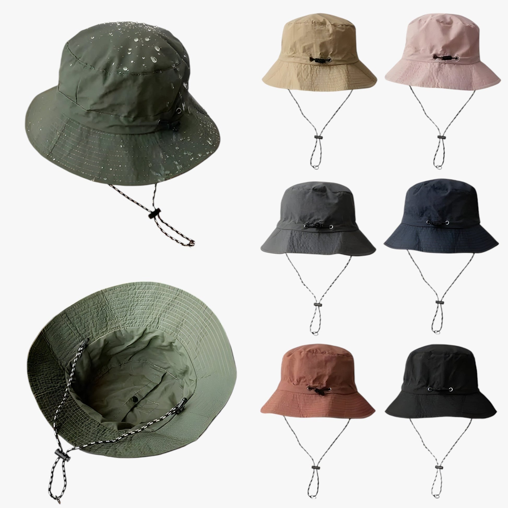 Waterproof Sun Hat with UV Protection, Adjustable Fit, Lightweight Packable Summer Hat for Men and Women - Ideal for Outdoor Activities-5
