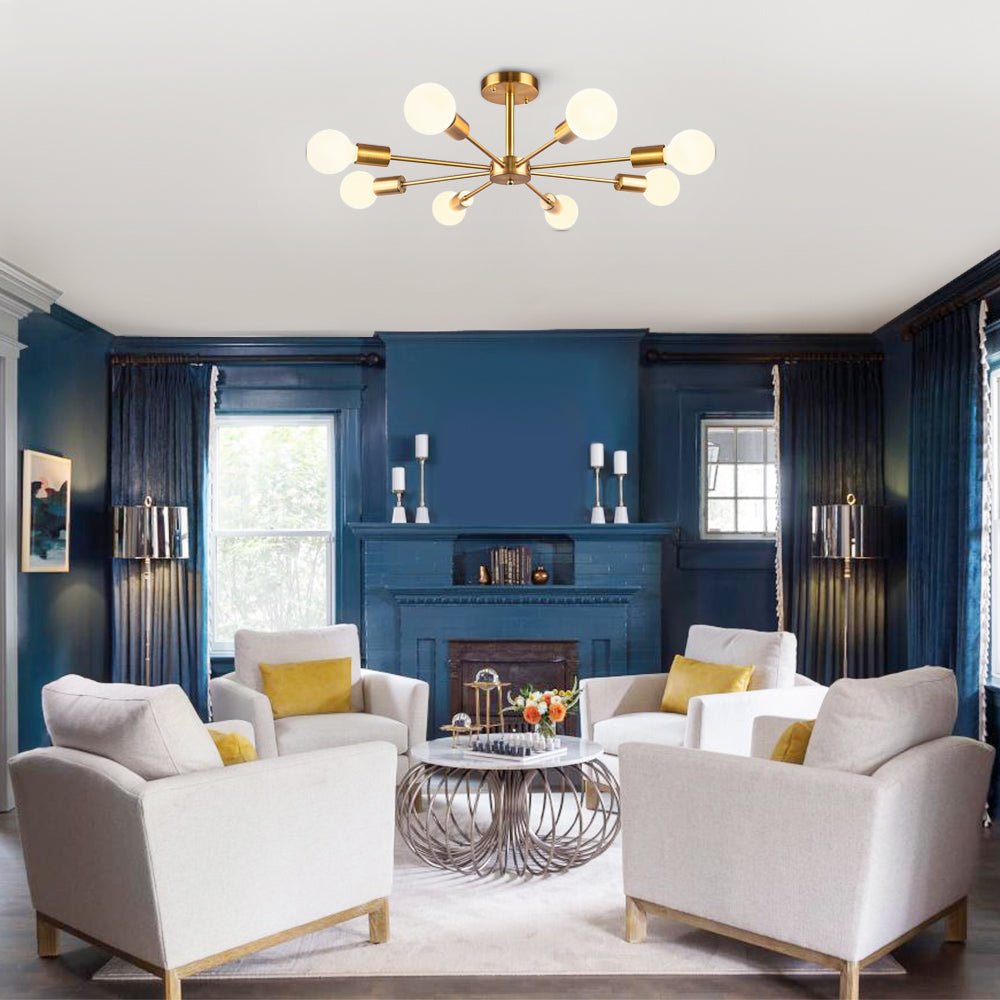 Modern Sputnik Semi-Flush Mount Ceiling Light