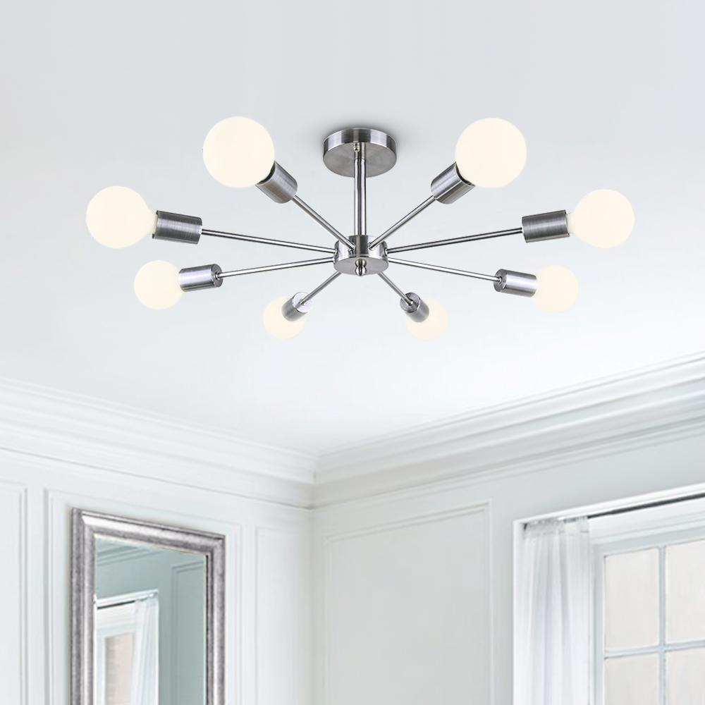 Modern Sputnik Semi-Flush Mount Ceiling Light
