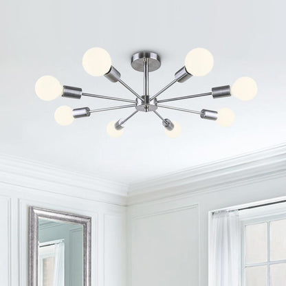 Modern Sputnik Semi-Flush Mount Ceiling Light