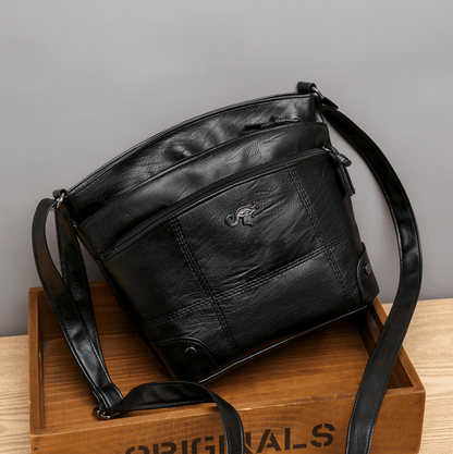 Classic Distressed Leather Shoulder Bag
