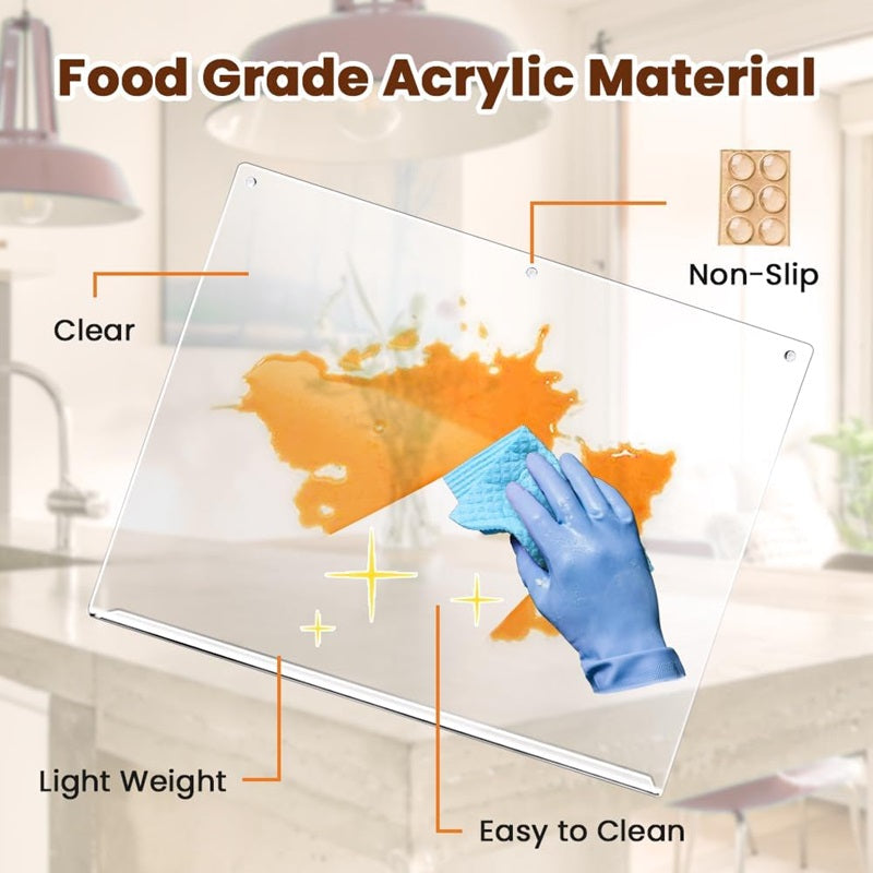 Easy Clean Cutting Board with Non Slip Edge