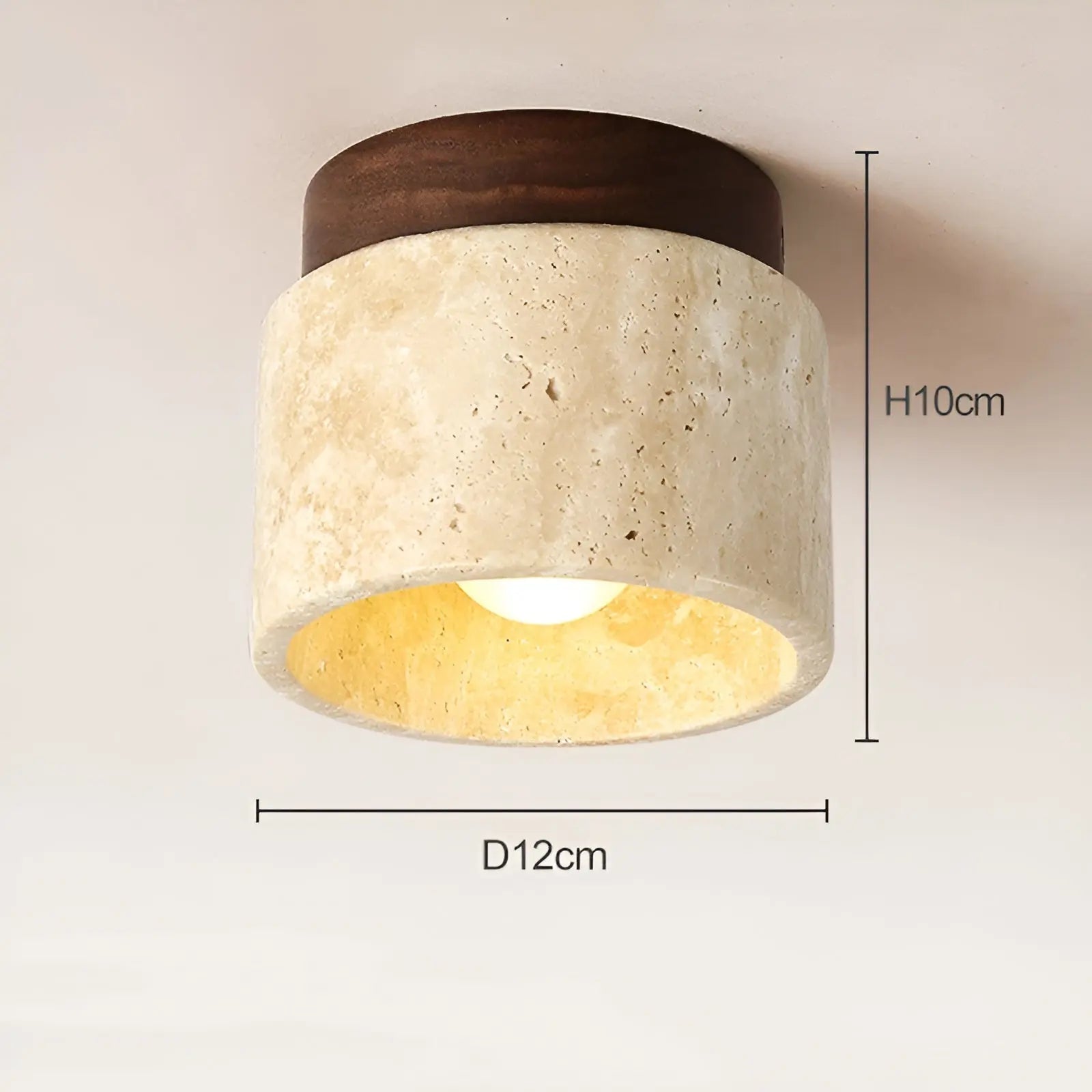 Natural Stone Travertine Pendant Light - Halri
