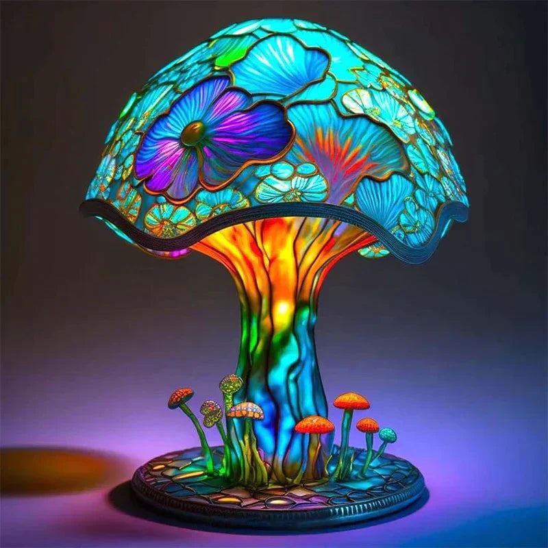 Stylish Glass Desk Lamp – Vibrant Colour Table Light - Halri