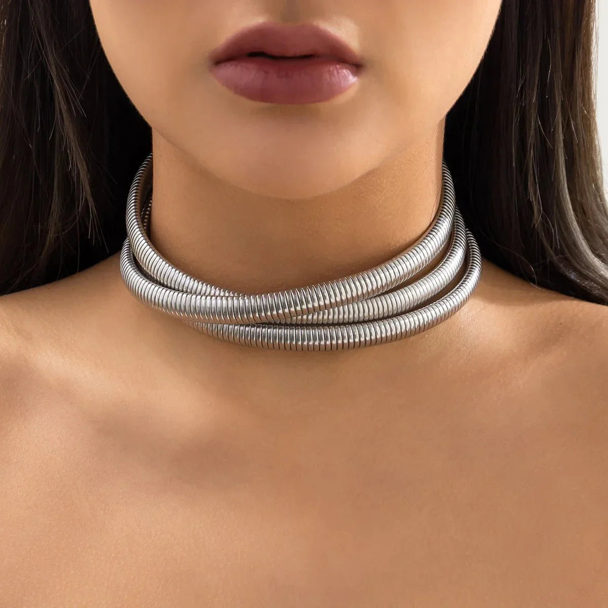 Thick Multi Layer Chunky Chain Necklace