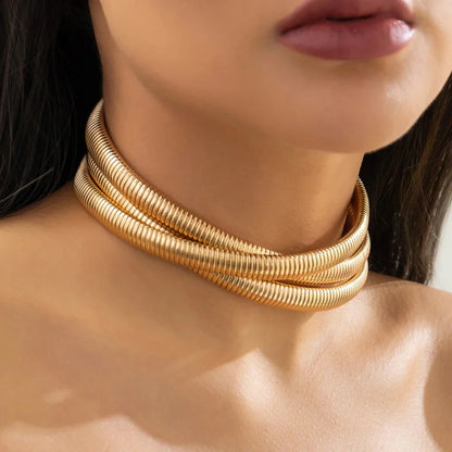 Thick Multi Layer Chunky Chain Necklace - Halri