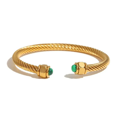 Unique Gemstone Accent Bangles Bracelet