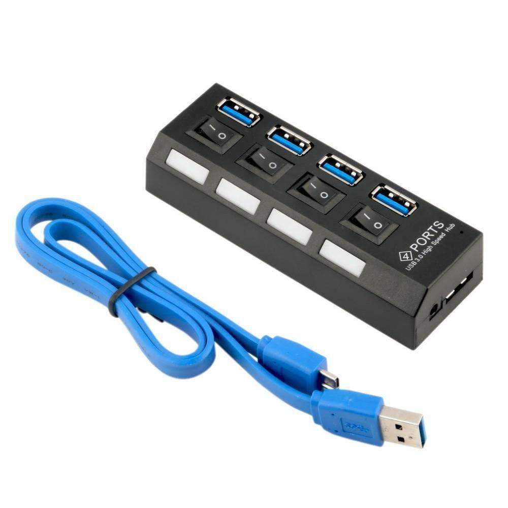 Fast 4-Port USB 3.0 Hub with Switch - Halri