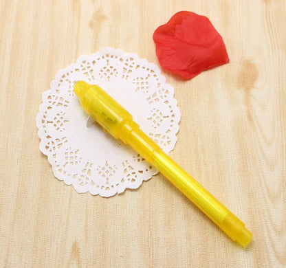 Cool Spy Invisible Ink Pen with LED Light