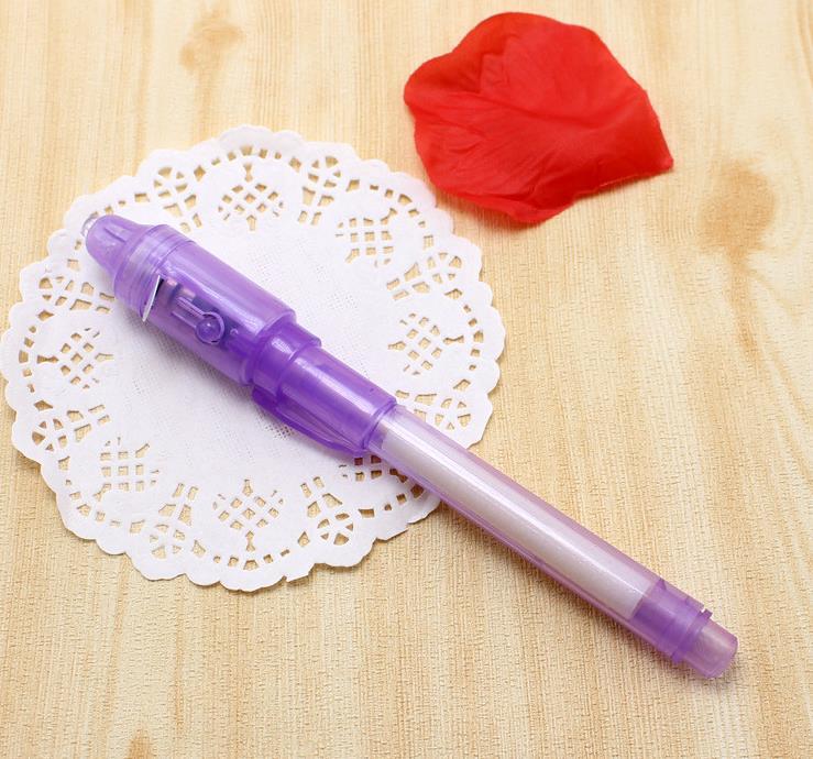 Cool Spy Invisible Ink Pen with LED Light