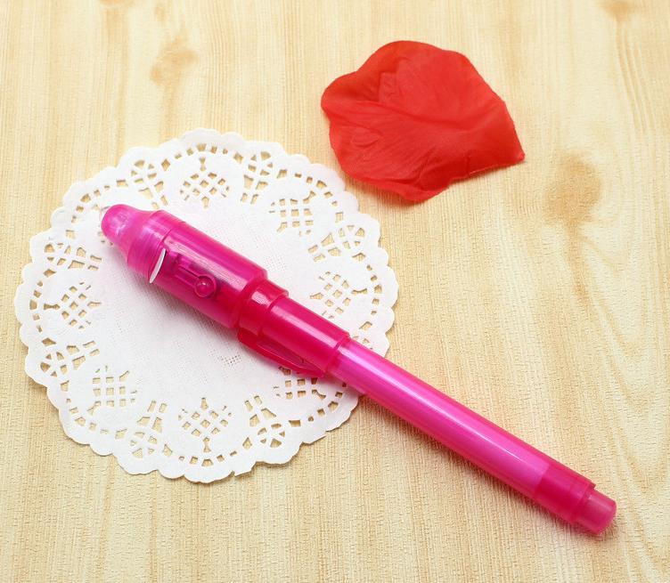 Cool Spy Invisible Ink Pen with LED Light