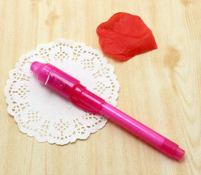 Cool Spy Invisible Ink Pen with LED Light
