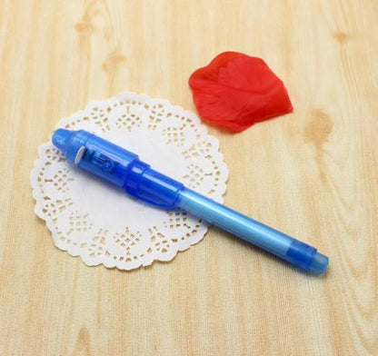 Cool Spy Invisible Ink Pen with LED Light