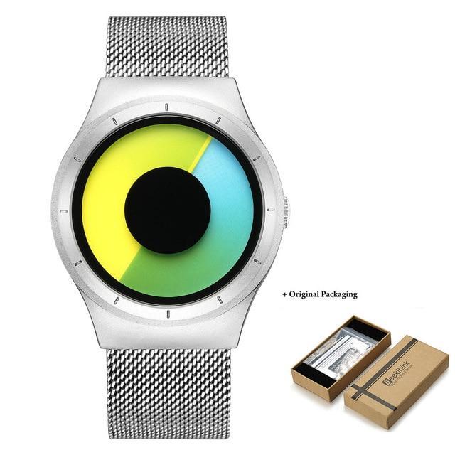 Stylish Women's Quartz Watch Gold Stainless Steel Strap - Halri