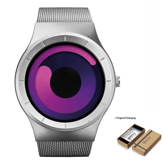 Stylish Women's Quartz Watch Gold Stainless Steel Strap