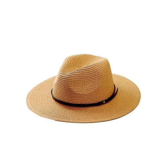 Women's Large Brim Summer Straw Rollup Hat - Halri
