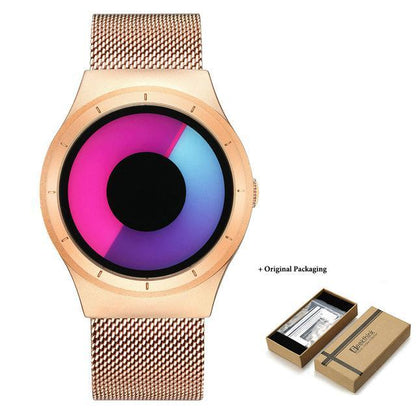 Stylish Women's Quartz Watch Gold Stainless Steel Strap