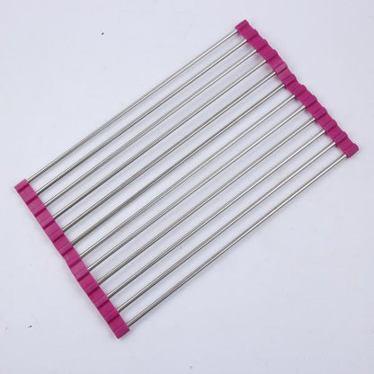 Compact Kitchen Roll Up Dish Rack