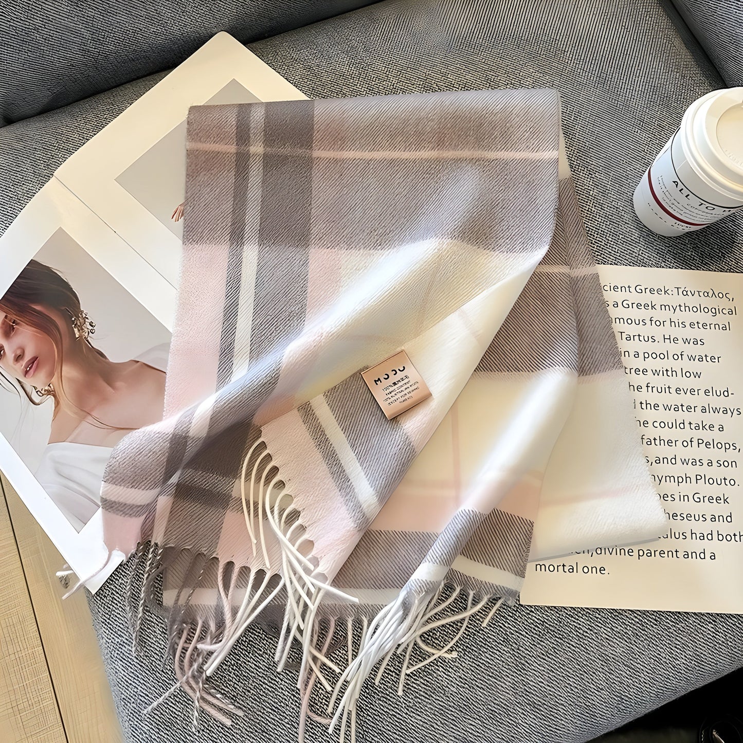 Classic Plaid Cashmere Women's Winter Scarf