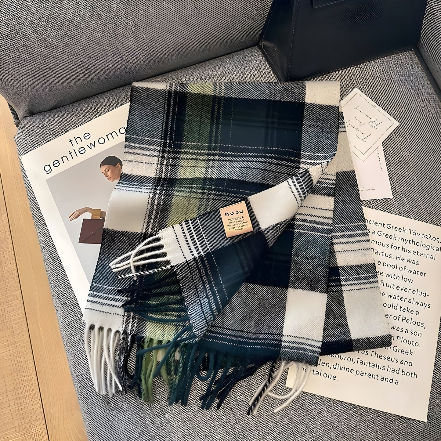 Classic Plaid Cashmere Women's Winter Scarf