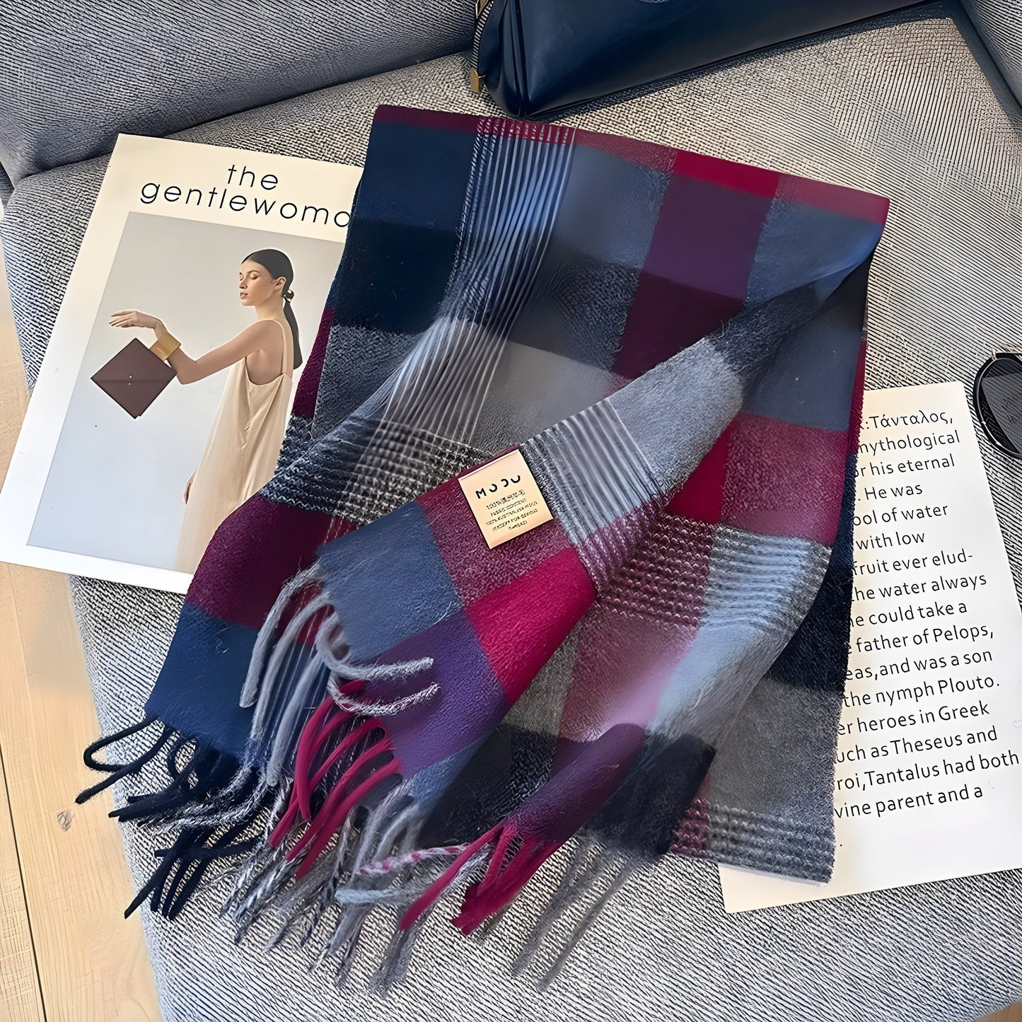 Classic Plaid Cashmere Women's Winter Scarf