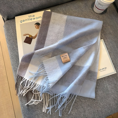 Classic Plaid Cashmere Women's Winter Scarf