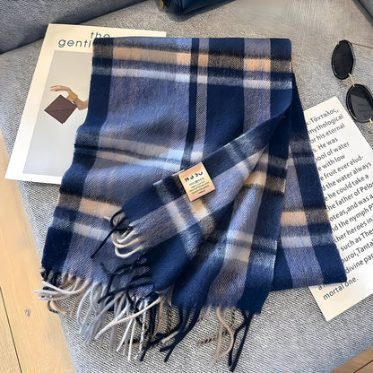Classic Plaid Cashmere Women's Winter Scarf