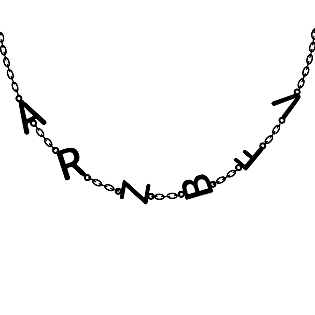 Custom Initial Off Center Bar Necklace