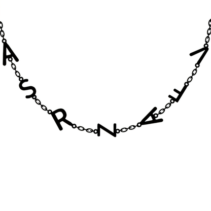 Custom Initial Off Center Bar Necklace