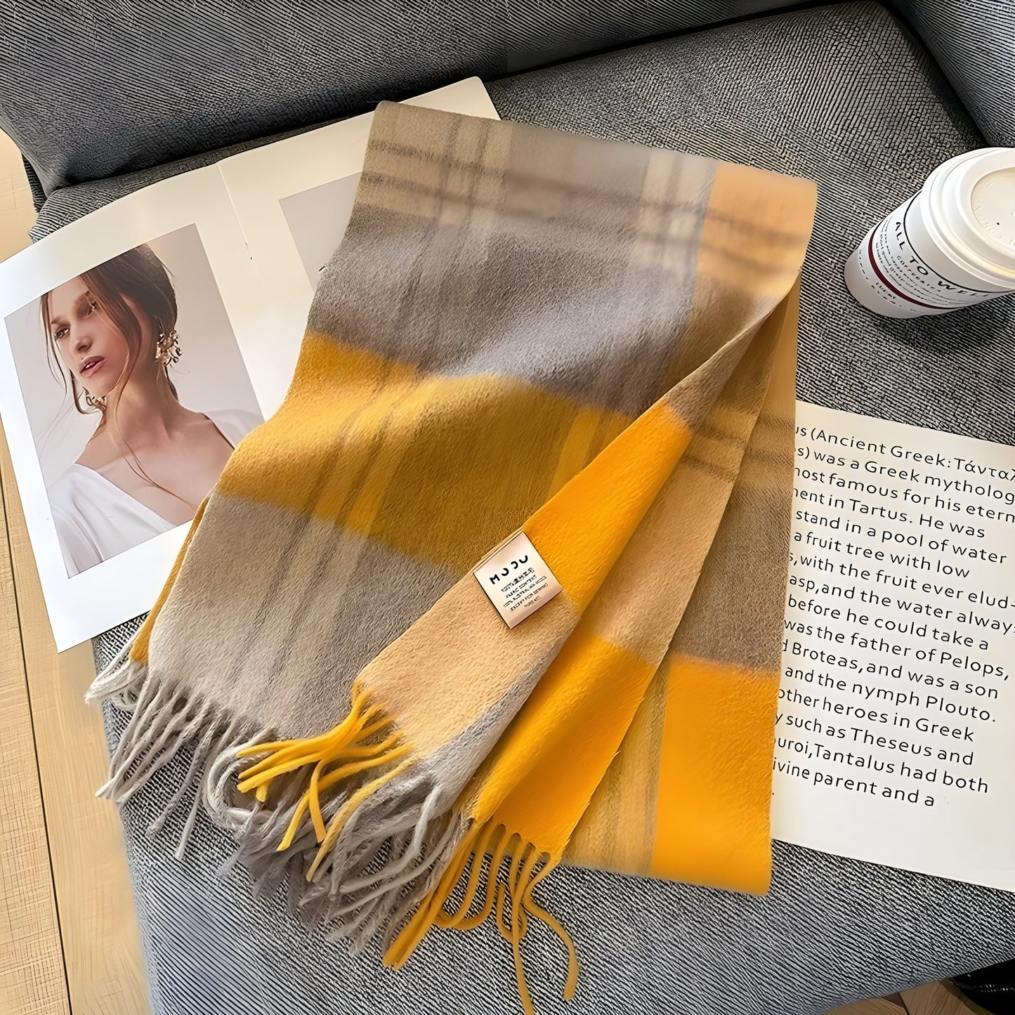Classic Plaid Cashmere Women's Winter Scarf