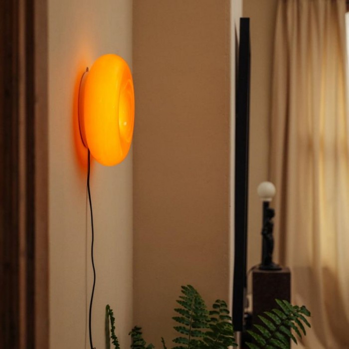 Orange Donut Wall Light with LED Touch Control