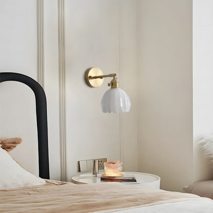 Vintage Tulip Glass Wall Light for Bedroom and Hallway