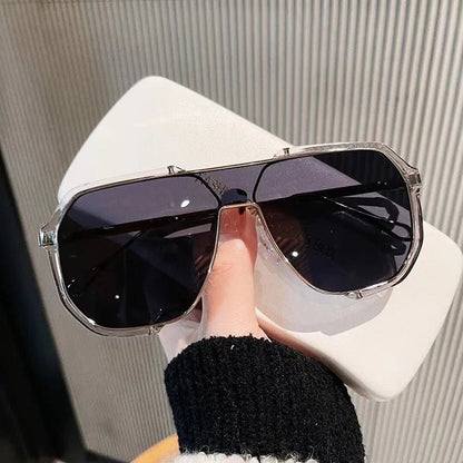 Trendy Large Square Sunglasses with UV Protection Lenses - Halri