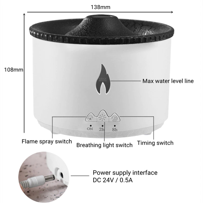 Colorful LED Aroma Diffuser and Humidifier for Home