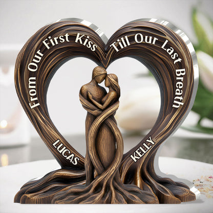 Customizable Wooden Tree Heart Wall Plaque