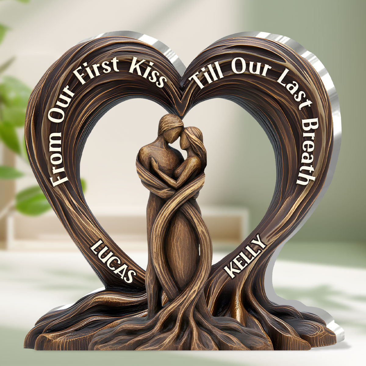 Customizable Wooden Tree Heart Wall Plaque - Halri